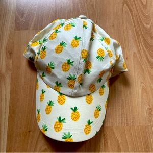 Pineapple print baseball cap